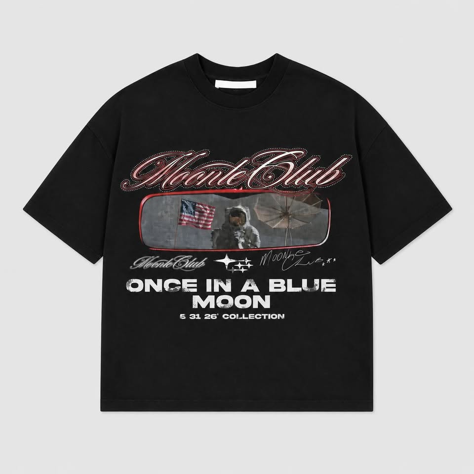 ONCE IN A BLUE MOON GRAPHIC (BLACK) TEE