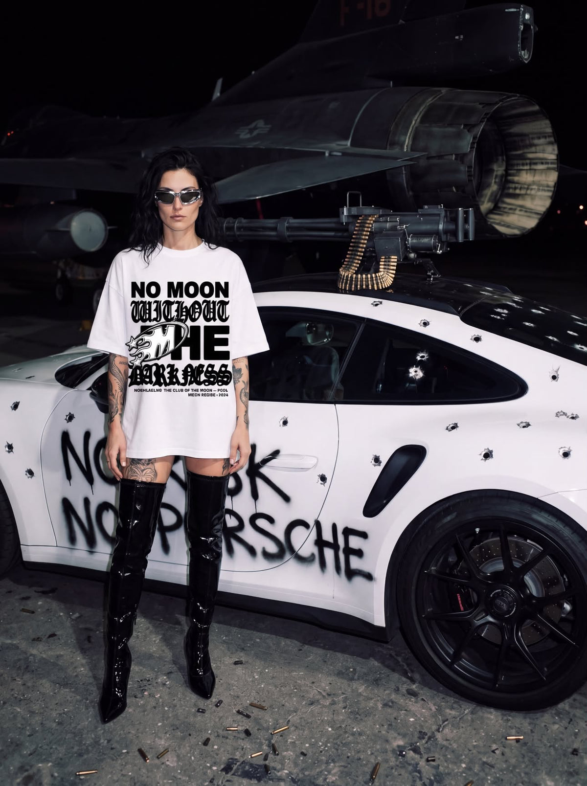 NO MOON WITHOUT THE DARKNESS TEE — FULL MOON SERIES / 2043 (OVERSIZED)